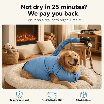 Drying Bag – Quick Dry Pet Hair Drying Suit for Small, Medium & Large Dogs and Cats