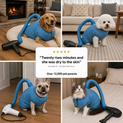 Drying Bag – Quick Dry Pet Hair Drying Suit for Small, Medium & Large Dogs and Cats