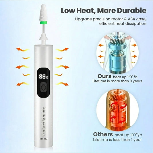 🔥 LAST DAY 50% OFF-Electric Nail Grinder With LED Light