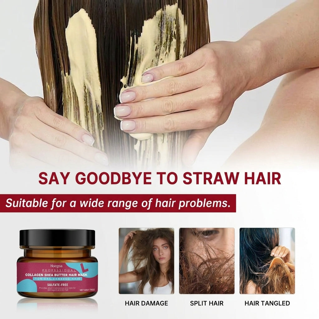 Collagen Shea Butter Hair Mask Deep Repair for Dry and Damaged Hair All Hair Types