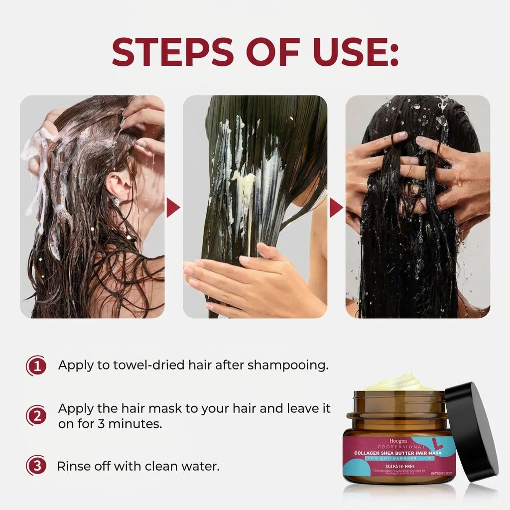 Collagen Shea Butter Hair Mask Deep Repair for Dry and Damaged Hair All Hair Types