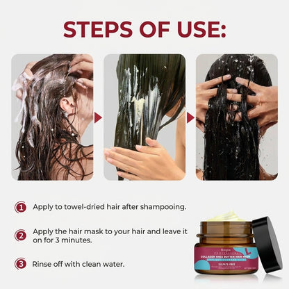 Collagen Shea Butter Hair Mask Deep Repair for Dry and Damaged Hair All Hair Types