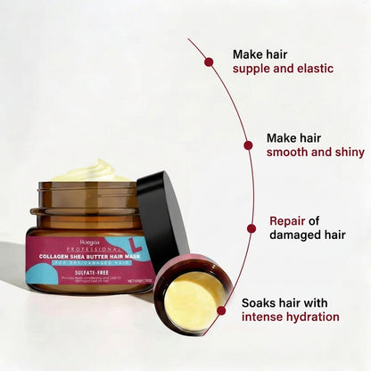 Collagen Shea Butter Hair Mask Deep Repair for Dry and Damaged Hair All Hair Types