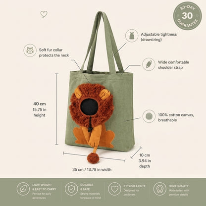 Lion Shaped Cat Carrier Bag